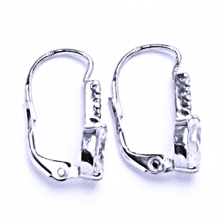 Stříbrné náušnice se syntetickými zirkony na patent VE 9