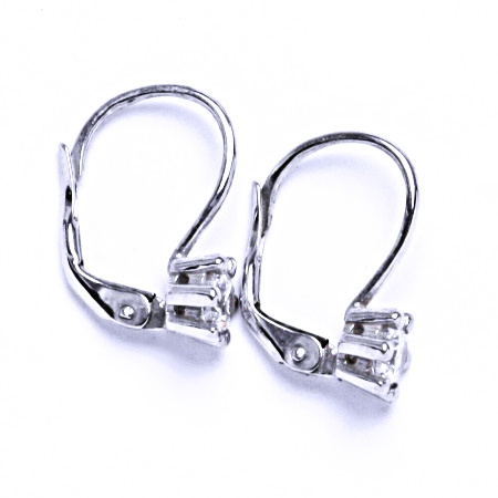 Stříbrné náušnice se zirkony na patent,šperk VE 242