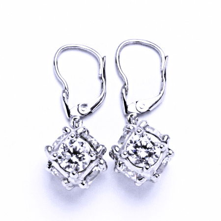 Stříbrné náušnice se syntetickými zirkony na patent 002248009601