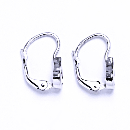 Stříbrné náušnice,  zirkon pink -  VE 5 