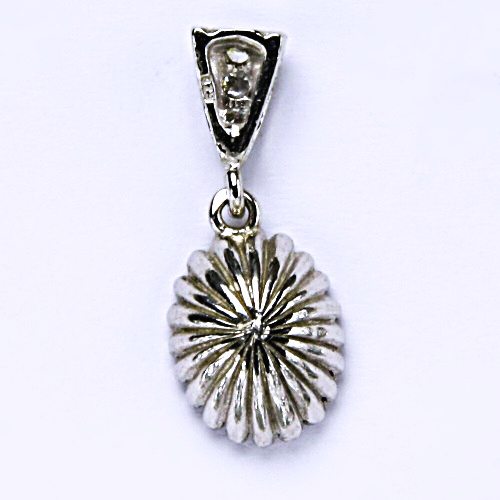 Stříbrný přívěšek, zirkon čirý, zdobený úchyt, P 1284/2