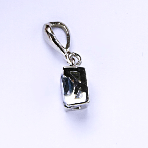 Stříbrný přívěšek, zirkon, akvamarin, šperky se zirkony, přívěsek ze stříbra, P 1269/22 