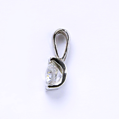 Stříbrný přívěšek, zirkon hnědý, šperky se zirkony, přívěsek ze stříbra P 1273 