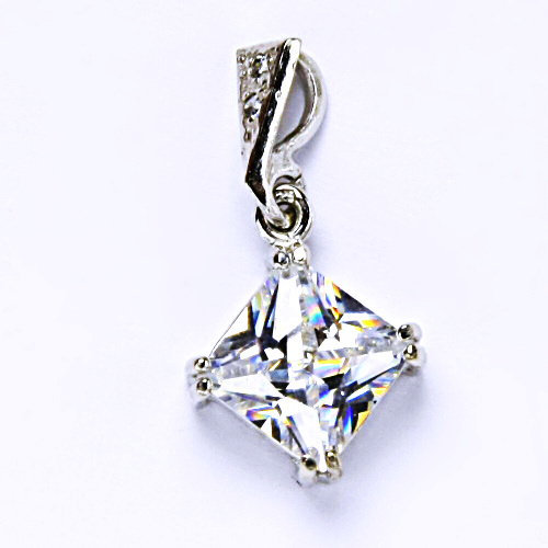 Stříbrný přívěšek, zirkon čirý - P 1259/16 