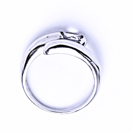 Stříbrný prsten se syntetickým akvamarínem VR 289