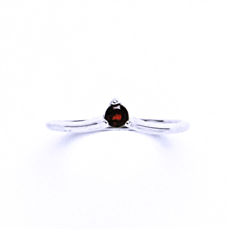 Stříbrný prsten s přírodním granátem, šperk, VR 201
