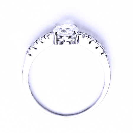 Stříbrný prsten , čiré zirkony - VR 312