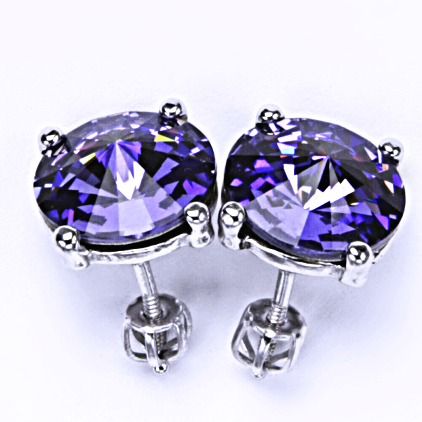 Stříbrné náušnice, krystal Swarovski,tanzanit, šperky s krystaly, NŠ 1188