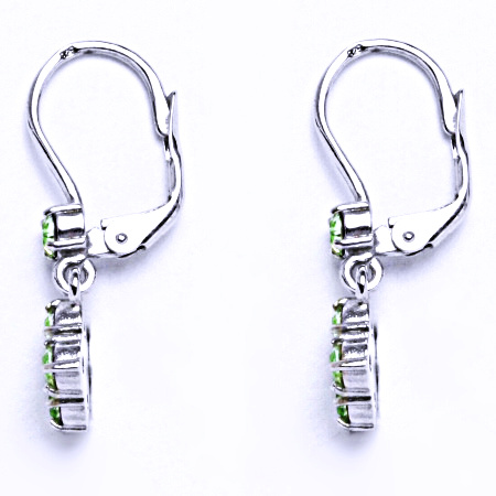 Stříbrné náušnice se Swarovski krystalem chryzolit NK 1339/1324