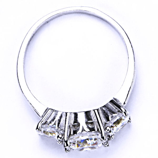 Stříbrný prsten, zirkon čirý, šperky se zirkony, zásnubní prsten, T 1294 