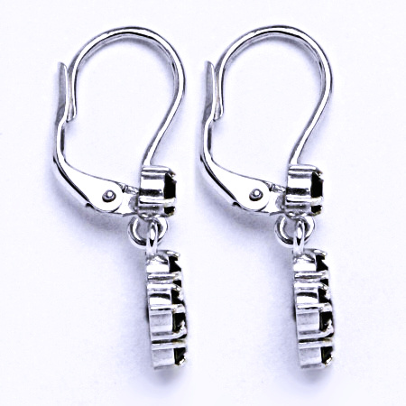 Stříbrné náušnice se Swarovski krystalem granát NK 1339/1324