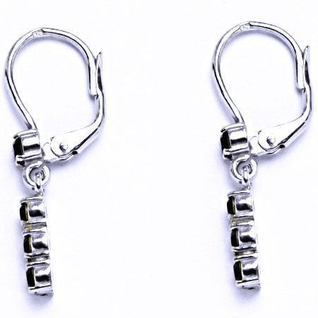 Stříbrné Náušnice se Swarovski krystalem granát NK 1323/1339