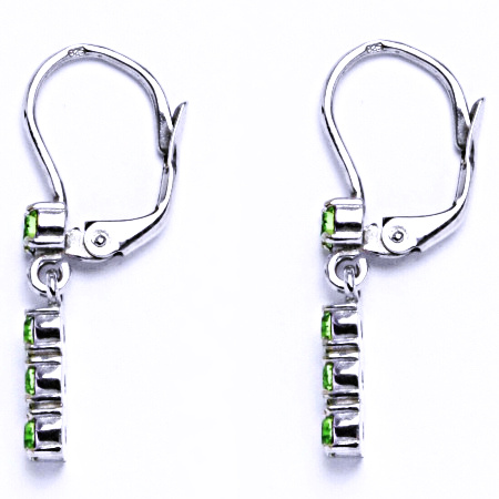 Stříbrné náušnice se Swarovski krystalem peridot NK 1323V