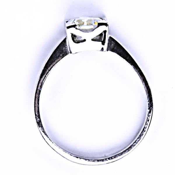 Stříbrný prsten, zirkon čirý, zásnubní prsten, šperky se zirkony, T 1269 