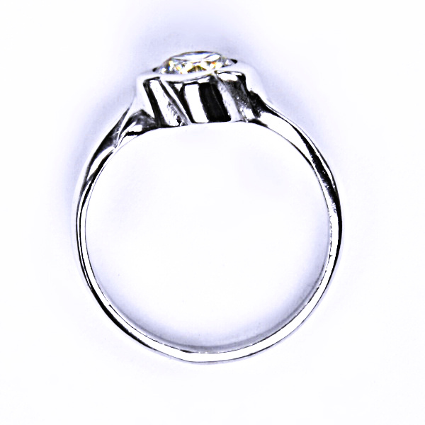 Stříbrný prsten,zirkon čirý, zásnubní prsten, šperky se zirkony, T 1271 