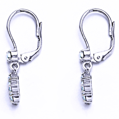 Stříbrné náušnice se Swarovski krystalem light azore NK 1324V