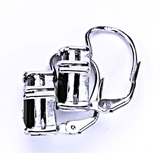 Stříbrné náušnice, přírodní granát 8x8 mm - NK 1259 