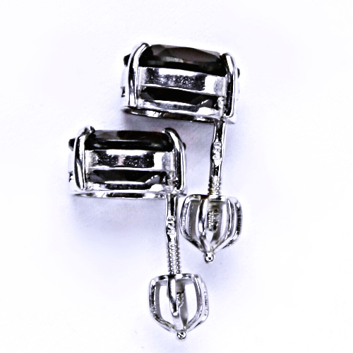 Stříbrné náušnice na šroubek, přírodní granát, šperky, NŠ 1244 