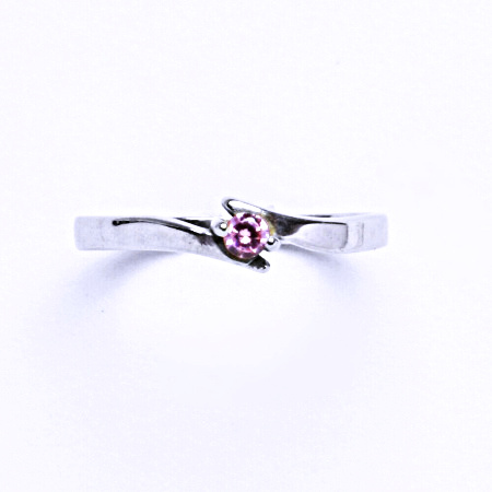 Stříbrný prsten se zirkonem, prsten ze stříbra VR 38