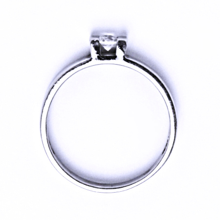 Stříbrný prsten s čirým zirkonem, prsten ze stříbra VR 36
