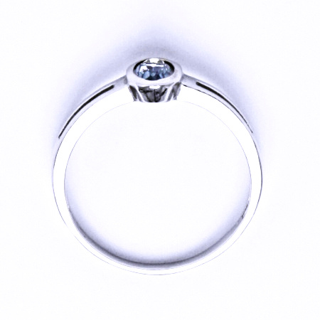 Stříbrný prsten se akvamarinem, prsten ze stříbra VR 152