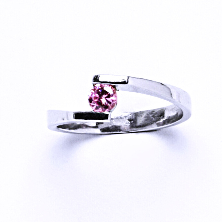 Stříbrný prsten se zirkonem, prsten ze stříbra VR 214