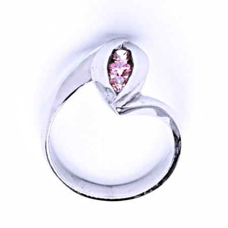 Stříbrný prsten se zirkony, prsten ze stříbra VR 272