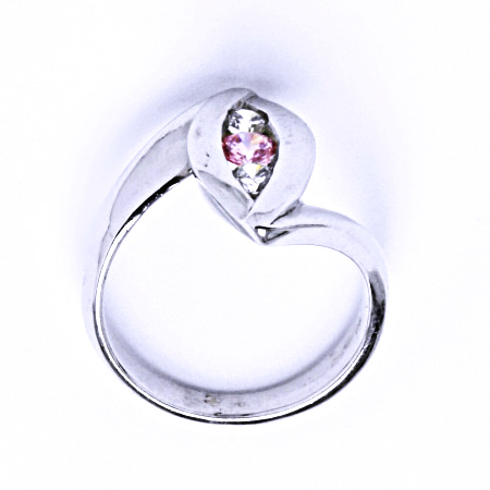 Stříbrný prsten se zirkony, prsten ze stříbra VR272