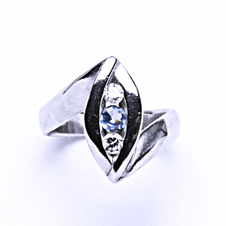 Stříbrný prsten se zirkonem, prsten ze stříbra VR 272