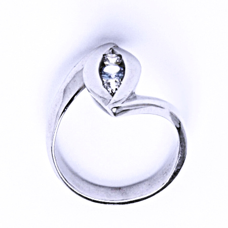 Stříbrný prsten se zirkonem, prsten ze stříbra VR 272