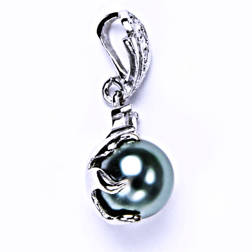 stříbrný přívěšek,šperky(umělá černozelená)P 1190 