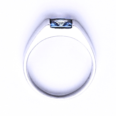 Stříbrný prsten s akvamarinem, prsten ze stříbra VR 73