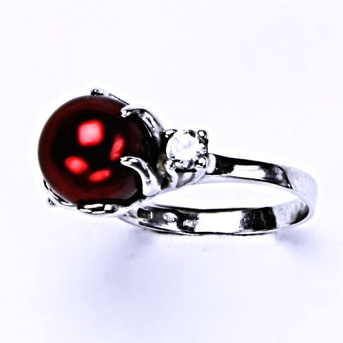 Stříbrný prsten šperky(um.bordo) T 1190