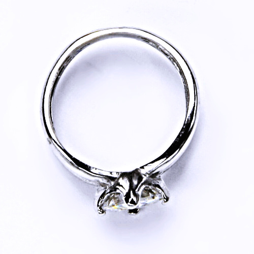 Zlatý prsten , bílé i žluté zlato, čirý zirkon - T 1265 