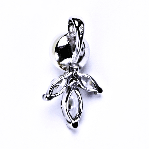 stříbrné šperky, přívěšek přírodní bílá perla P 1248 