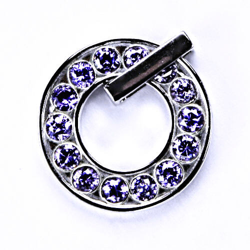 Stříbrný přívěšek, zirkon ametyst, šperky se zirkony, P 1290 