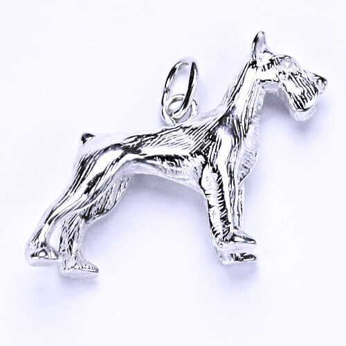 Stříbrný přívěšek, figurka knírač, přívěsek ze stříbra, P 315 