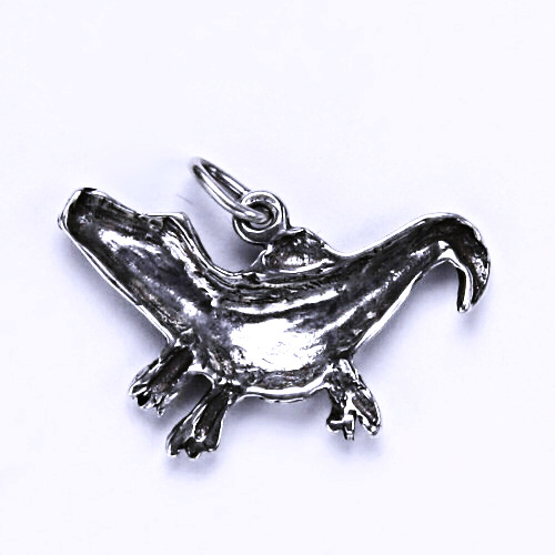 Stříbrný přívěšek s patinou, krokodýl, přívěšek ze stříbra, P 745 