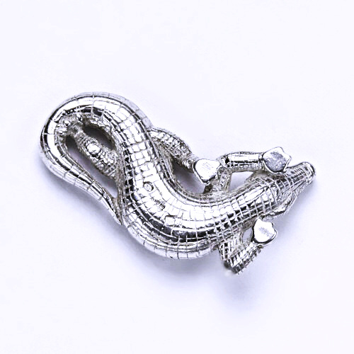 Stříbrná figurka, krokodýl, šperky,P 824