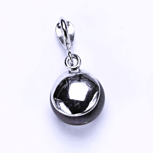 Zlatý přívěšek s perlou, bílé i žluté zlato ,přírodní černá perla 9-10 mm - P 1298/22  poslední kusy