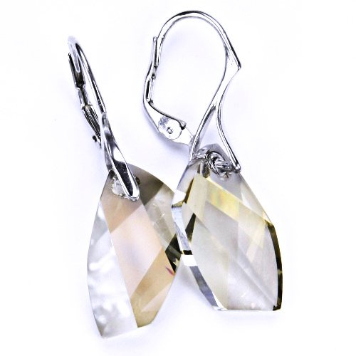 Stříbrné náušnice se Swarovski krystalem patent De-Art Pendant - Silver Shade, NK 1295