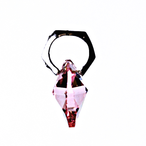 Stříbrný přívěšek,šperky, Swarovski krystal (srdce 14mm light rose) P 1304