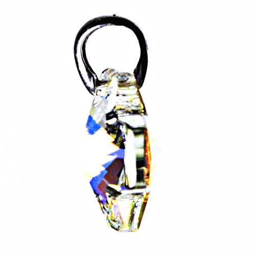 Stříbrný přívěšek,šperky, Swarovski krystal (kříž AB Crystal 20mm) P 1302 