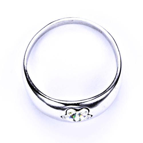 Stříbrný prsten s krystalem Swarovski ( kytička 6 mm - Crystal - čirá)T 1301 