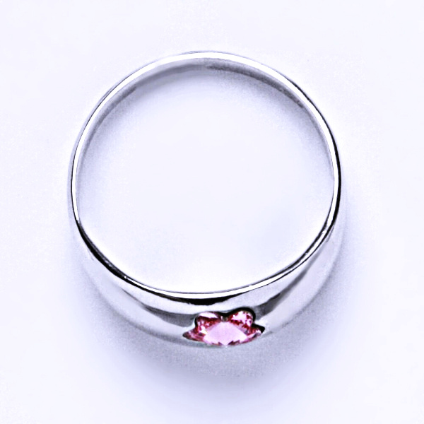 Stříbrný prsten s krystalem Swarovski ( kytička 6 mm - Light rose)T 1301 