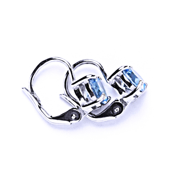 Stříbrné náušnice, přírodní topaz swiss 6 mm - NK 1250 