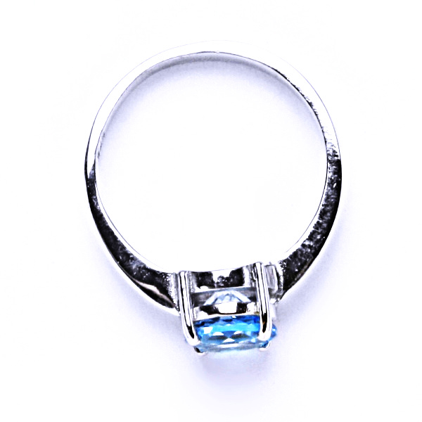 Stříbrný prsten, přírodní topaz swiss, prstýnek ze stříbra, T 1252 