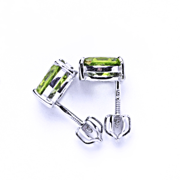 Stříbrné náušnice, přírodní olivín, náušnice ze stříbra, NŠ 1245 