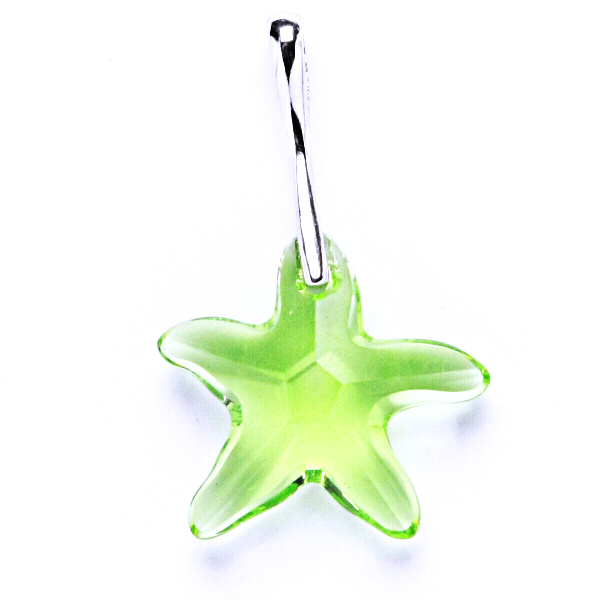 Stříbrný přívěšek,šperky, Swarovski krystal peridot, P 1302