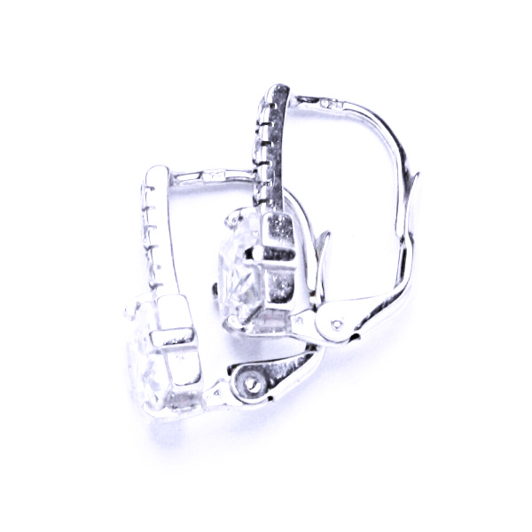 Stříbrné náušnice čirý zirkon, náušnice ze stříbra NK 1309